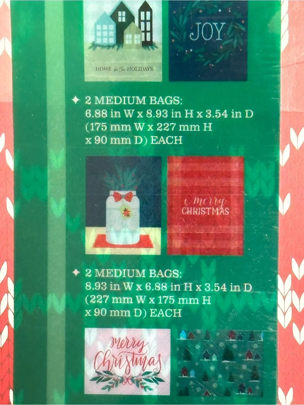 Merry Moments Holiday Gift Bags 10 Pack NIP Christmas Joy Variety